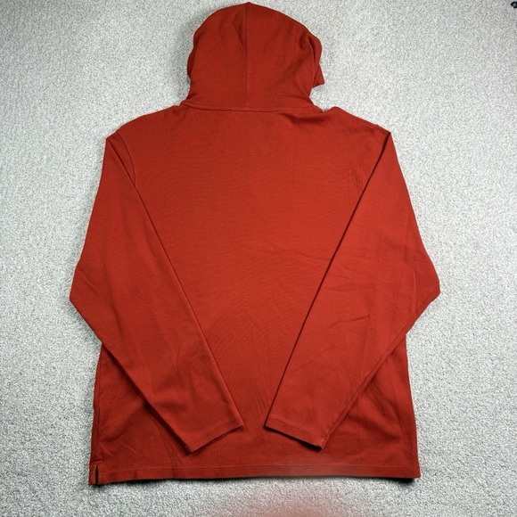 Hammer Made Quarter Button Hoodie Sweatshirt 2XL Orange Red - Picture 7 of 7